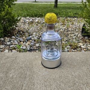 Patrón Silver Tequila Bottle with Yellow Cap